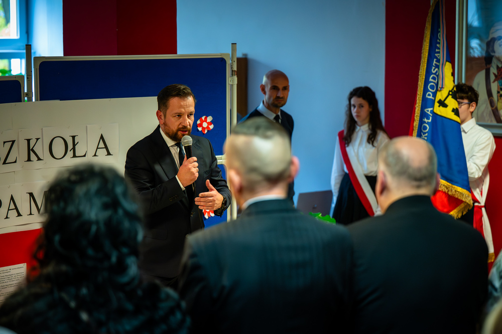 Uroczystość upamiętniająca poległych mieszkańców Katowic z dzielnicy Wełnowiec-Józefowiec - Katowice, 27 października 2023. Fot.: IPN K. Łojko