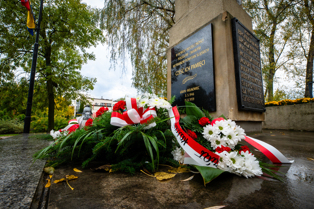 Uroczystość upamiętniająca poległych mieszkańców Katowic z dzielnicy Wełnowiec-Józefowiec - Katowice, 27 października 2023. Fot.: IPN K. Łojko