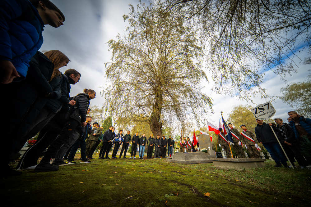 Uroczystość oznaczenia grobu powstańca śląskiego śp. Stanisława Mastalerza znakiem pamięci „Tobie Polsko” – Katowice, 6 listopada 2023. Fot.: IPN K. Łojko