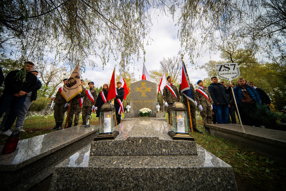 Uroczystość oznaczenia grobu powstańca śląskiego śp. Stanisława Mastalerza znakiem pamięci „Tobie Polsko” – Katowice, 6 listopada 2023. Fot.: IPN K. Łojko