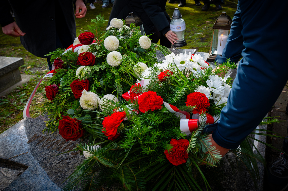 Uroczystość oznaczenia grobu powstańca śląskiego śp. Stanisława Mastalerza znakiem pamięci „Tobie Polsko” – Katowice, 6 listopada 2023. Fot.: IPN K. Łojko