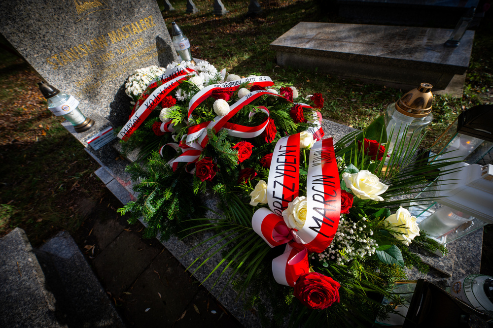 Uroczystość oznaczenia grobu powstańca śląskiego śp. Stanisława Mastalerza znakiem pamięci „Tobie Polsko” – Katowice, 6 listopada 2023. Fot.: IPN K. Łojko