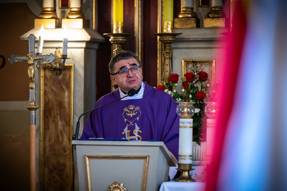 Odsłonięcie grobu powstańca styczniowego ppor. Jakuba Śliża – Żywiec, 25 listopada 2023. Fot.: IPN K. Łojko