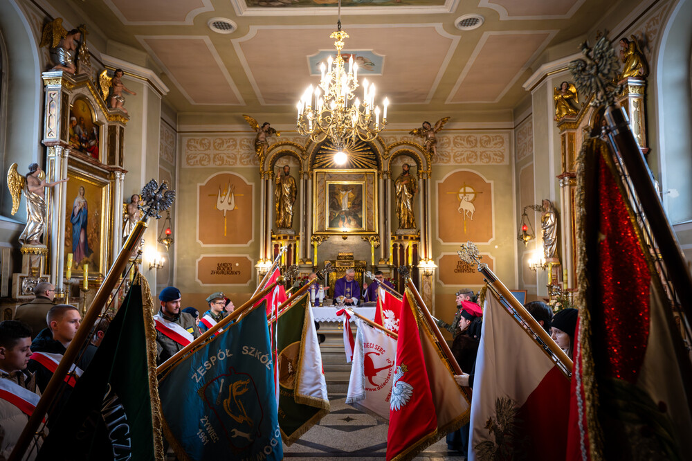 Odsłonięcie grobu powstańca styczniowego ppor. Jakuba Śliża – Żywiec, 25 listopada 2023. Fot.: IPN K. Łojko