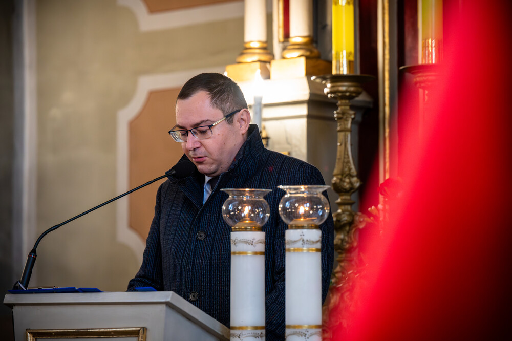 Odsłonięcie grobu powstańca styczniowego ppor. Jakuba Śliża – Żywiec, 25 listopada 2023. Fot.: IPN K. Łojko