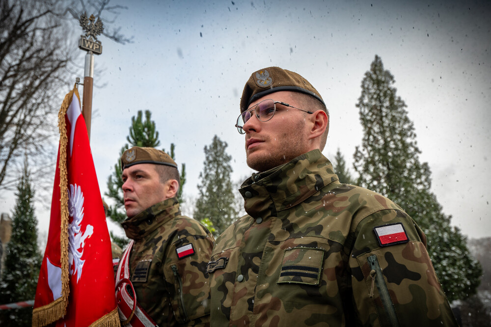 Odsłonięcie grobu powstańca styczniowego ppor. Jakuba Śliża – Żywiec, 25 listopada 2023. Fot.: IPN K. Łojko