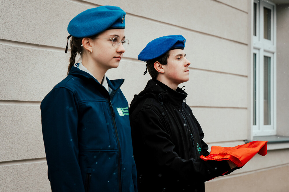 Odsłonięcie tablicy upamiętniającej bytomski dom „Ul“ – Bytom, 1 grudnia 2023. Fot.: IPN K. Łojko