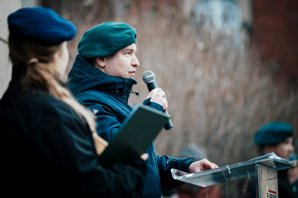 Odsłonięcie tablicy upamiętniającej bytomski dom „Ul“ – Bytom, 1 grudnia 2023. Fot.: IPN K. Łojko