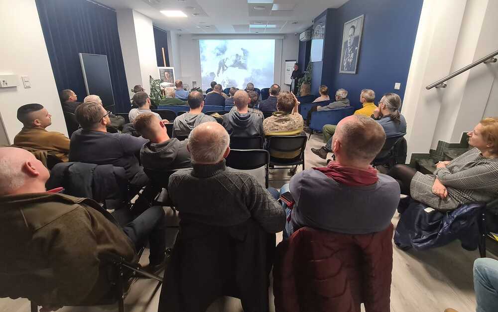 Wykład „Janów 1939. 7 Dywizja Piechoty w bitwie pod Janowem 3 – 4 września 1939 rok. Część I”. Fot. Adam Kurus, Michał Figzał