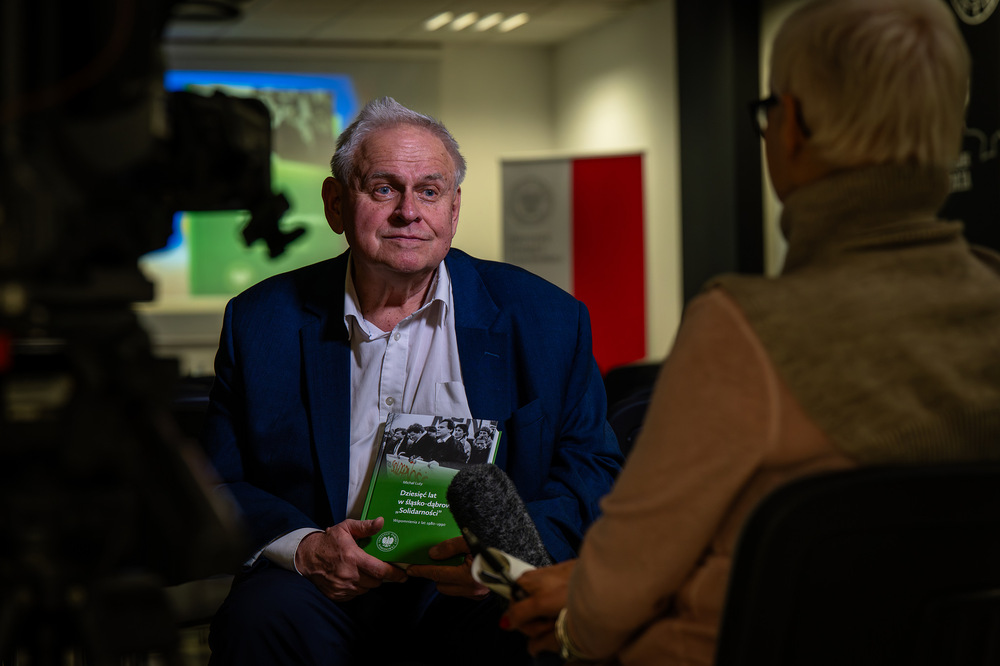 Promocja książki Michała Lutego „Dziesięć lat w Śląsko-Dąbrowskiej »Solidarności«. Wspomnienia z lat 1980–1990“ – Katowice, 7 grudnia 2023. Fot.: IPN K. Łojko