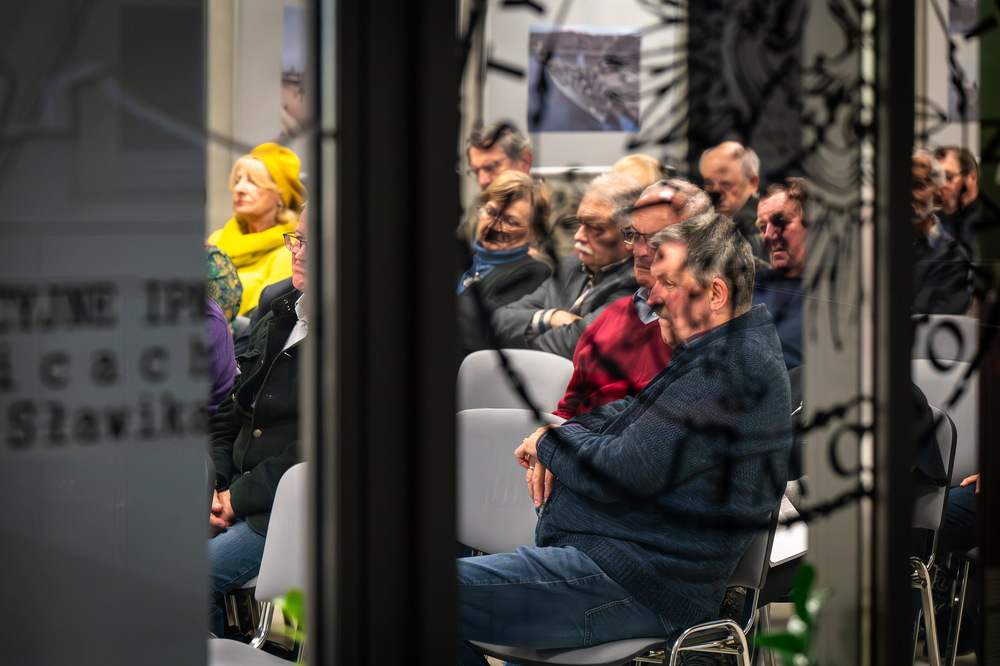 Promocja książki Michała Lutego „Dziesięć lat w Śląsko-Dąbrowskiej »Solidarności«. Wspomnienia z lat 1980–1990“ – Katowice, 7 grudnia 2023. Fot.: IPN K. Łojko