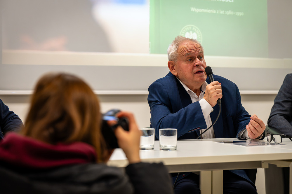 Promocja książki Michała Lutego „Dziesięć lat w Śląsko-Dąbrowskiej »Solidarności«. Wspomnienia z lat 1980–1990“ – Katowice, 7 grudnia 2023. Fot.: IPN K. Łojko