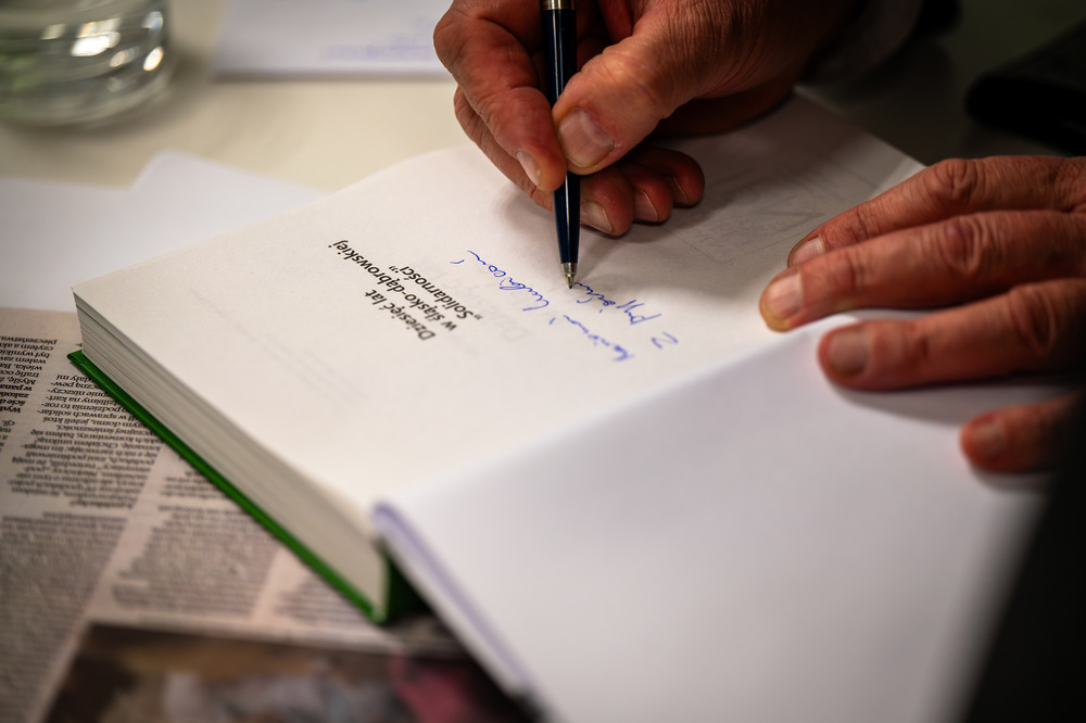 Promocja książki Michała Lutego „Dziesięć lat w Śląsko-Dąbrowskiej »Solidarności«. Wspomnienia z lat 1980–1990“ – Katowice, 7 grudnia 2023. Fot.: IPN K. Łojko