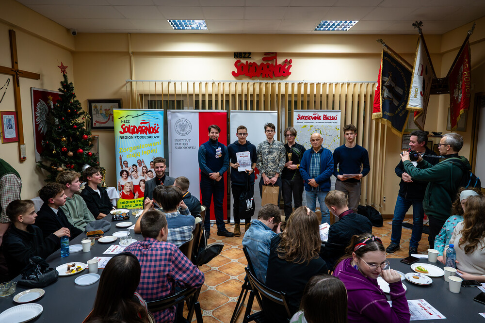 VI Gra Miejska „Tropami Solidarności” – Bielsko-Biała, 9 grudnia 2023. Fot.: K. Łojko