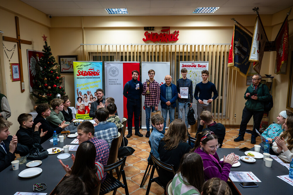 VI Gra Miejska „Tropami Solidarności” – Bielsko-Biała, 9 grudnia 2023. Fot.: K. Łojko