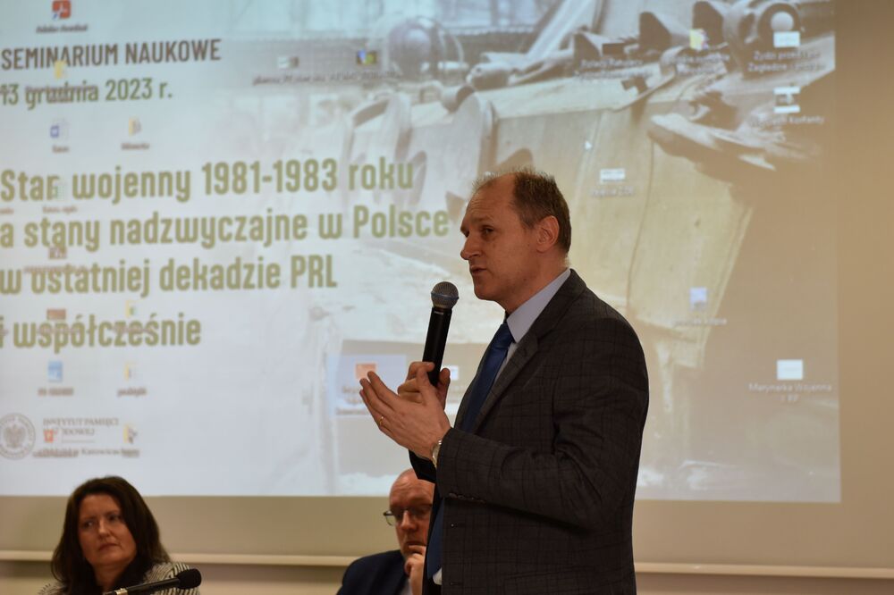 Seminarium naukowe „Stan wojenny 1981–1983 a stany nadzwyczajne w Polsce w ostatniej dekadzie PRL i współcześnie” . Fot. Monika Kobylańska/IPN