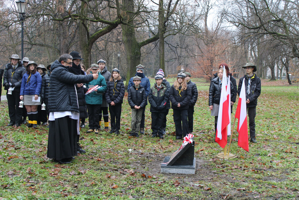 Odsłonięcie tablicy upamiętniającej ppor. Tadeusza Jänicha – Żywiec, 16 grudnia 2023
