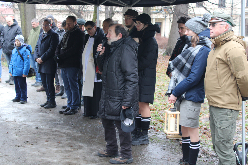 Odsłonięcie tablicy upamiętniającej ppor. Tadeusza Jänicha – Żywiec, 16 grudnia 2023