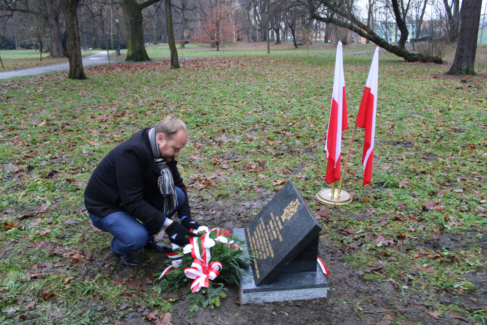 Odsłonięcie tablicy upamiętniającej ppor. Tadeusza Jänicha – Żywiec, 16 grudnia 2023