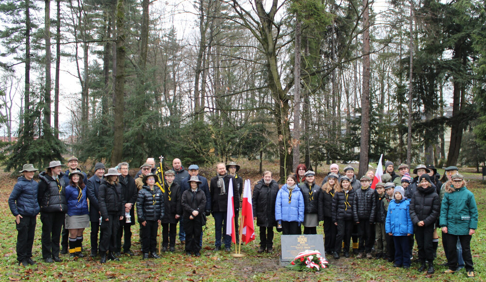 Odsłonięcie tablicy upamiętniającej ppor. Tadeusza Jänicha – Żywiec, 16 grudnia 2023
