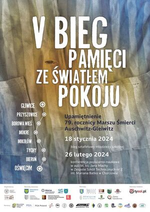 V edycja Biegu Pamięci ze Światłem Pokoju (plakat).
