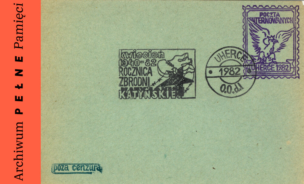 Zbiór kopert poczty internowanych z Ośrodków Odosobnienia  w Zabrzu-Zaborzu, w Załężu oraz w Uhercach, sygn. IPN Ka 989/5