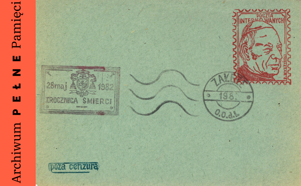 Zbiór kopert poczty internowanych z Ośrodków Odosobnienia  w Zabrzu-Zaborzu, w Załężu oraz w Uhercach, sygn. IPN Ka 989/5