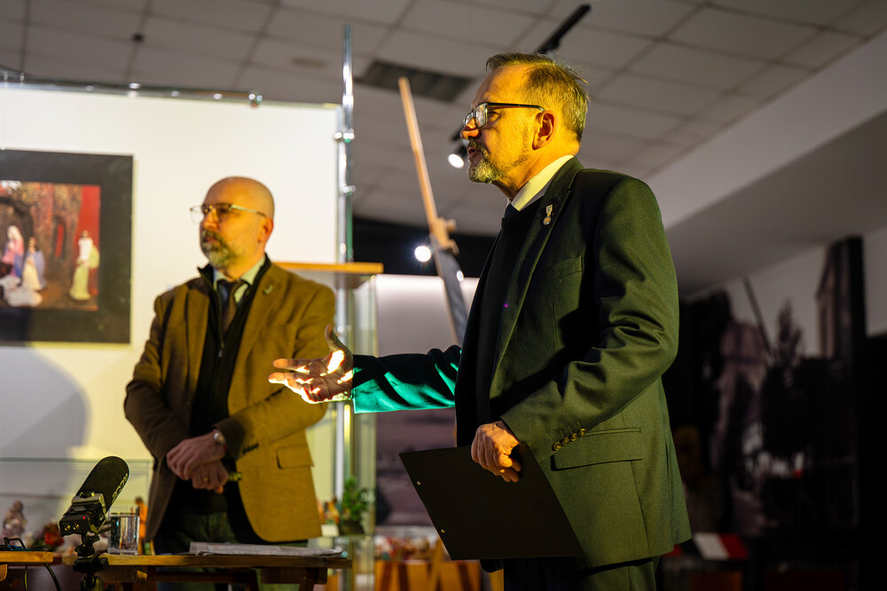 Prelekcja ,,Odyseja Czarnych Diabłów. Udział 1 Dywizji Pancernej gen. Stanisława Maczka w walkach na Zachodzie Europy" – Mysłowice, 11 stycznia 2024. Fot.: IPN K. Łojko