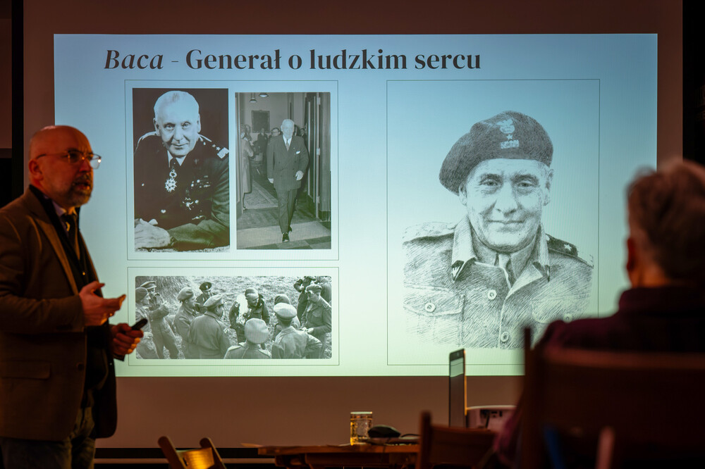 Prelekcja ,,Odyseja Czarnych Diabłów. Udział 1 Dywizji Pancernej gen. Stanisława Maczka w walkach na Zachodzie Europy" – Mysłowice, 11 stycznia 2024. Fot.: IPN K. Łojko