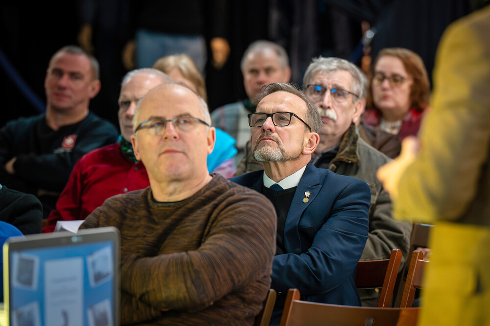 Prelekcja ,,Odyseja Czarnych Diabłów. Udział 1 Dywizji Pancernej gen. Stanisława Maczka w walkach na Zachodzie Europy" – Mysłowice, 11 stycznia 2024. Fot.: IPN K. Łojko