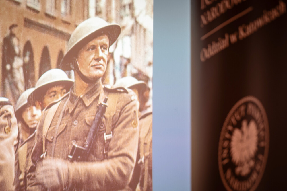 Prelekcja ,,Odyseja Czarnych Diabłów. Udział 1 Dywizji Pancernej gen. Stanisława Maczka w walkach na Zachodzie Europy" – Mysłowice, 11 stycznia 2024. Fot.: IPN K. Łojko