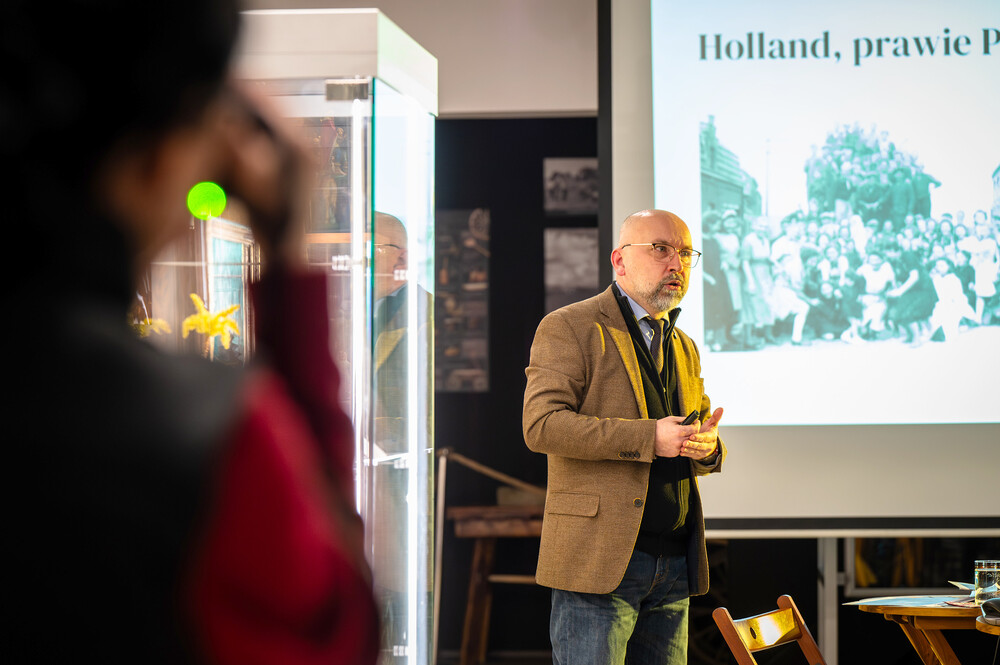 Prelekcja ,,Odyseja Czarnych Diabłów. Udział 1 Dywizji Pancernej gen. Stanisława Maczka w walkach na Zachodzie Europy" – Mysłowice, 11 stycznia 2024. Fot.: IPN K. Łojko