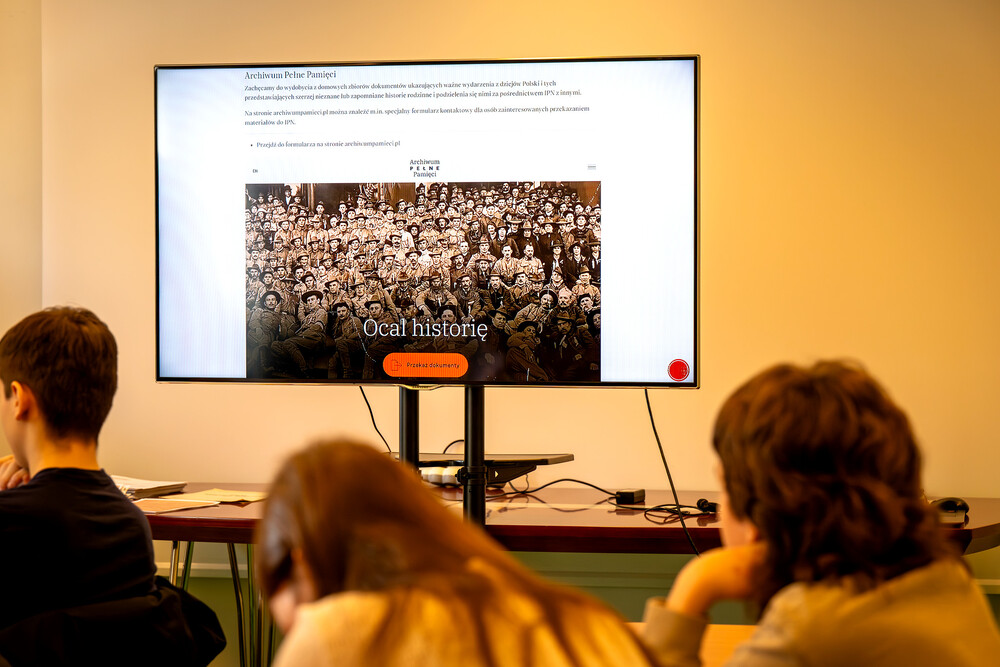 Zajęcia z cyklu "Co kryją archiwa IPN?" - Katowice, 14 marca 2024. Fot.: IPN K. Łojko