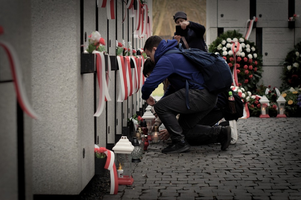 Wyjazd sześćdziesięciu uczestników projektu IPN „Łączka i inne miejsca poszukiwań” – Warszawa, 15 marca 2024. Fot.: Adam Kondracki