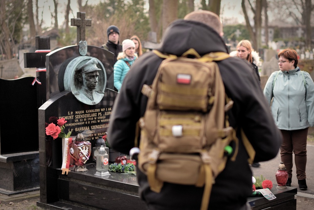 Wyjazd sześćdziesięciu uczestników projektu IPN „Łączka i inne miejsca poszukiwań” – Warszawa, 15 marca 2024. Fot.: Adam Kondracki