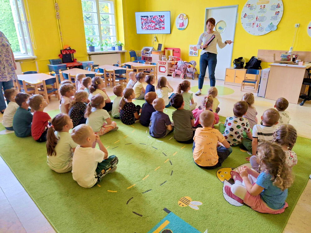 "Historia w kolorach", symbole narodowe wśród najmłodszych - Przyszowice, 8 maja 2024. Fot.: Przedszkole w Przyszowicach