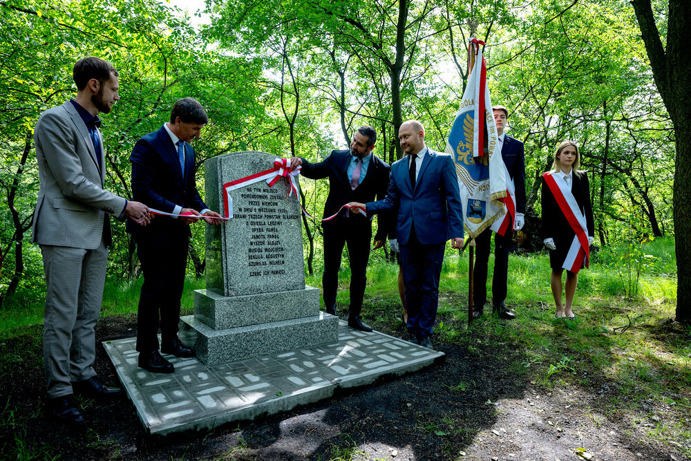 Uroczyste odsłonięcie pomnika upamiętniającego poległych w walce o wolność Śląska - Mysłowice, 10 maja 2024. Fot.: IPN K. Łojko