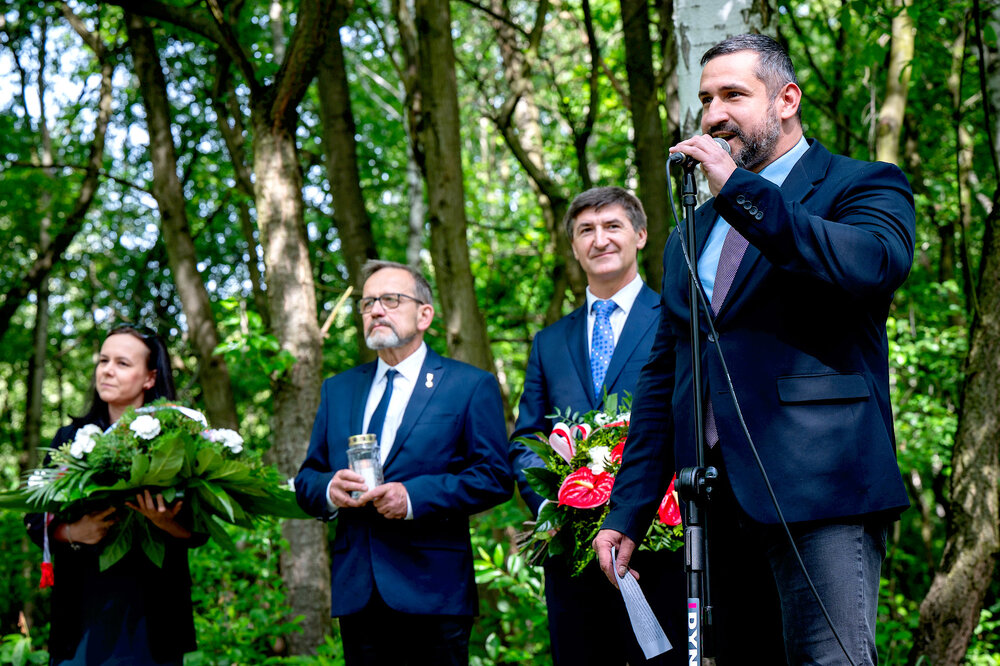 Uroczyste odsłonięcie pomnika upamiętniającego poległych w walce o wolność Śląska - Mysłowice, 10 maja 2024. Fot.: IPN K. Łojko