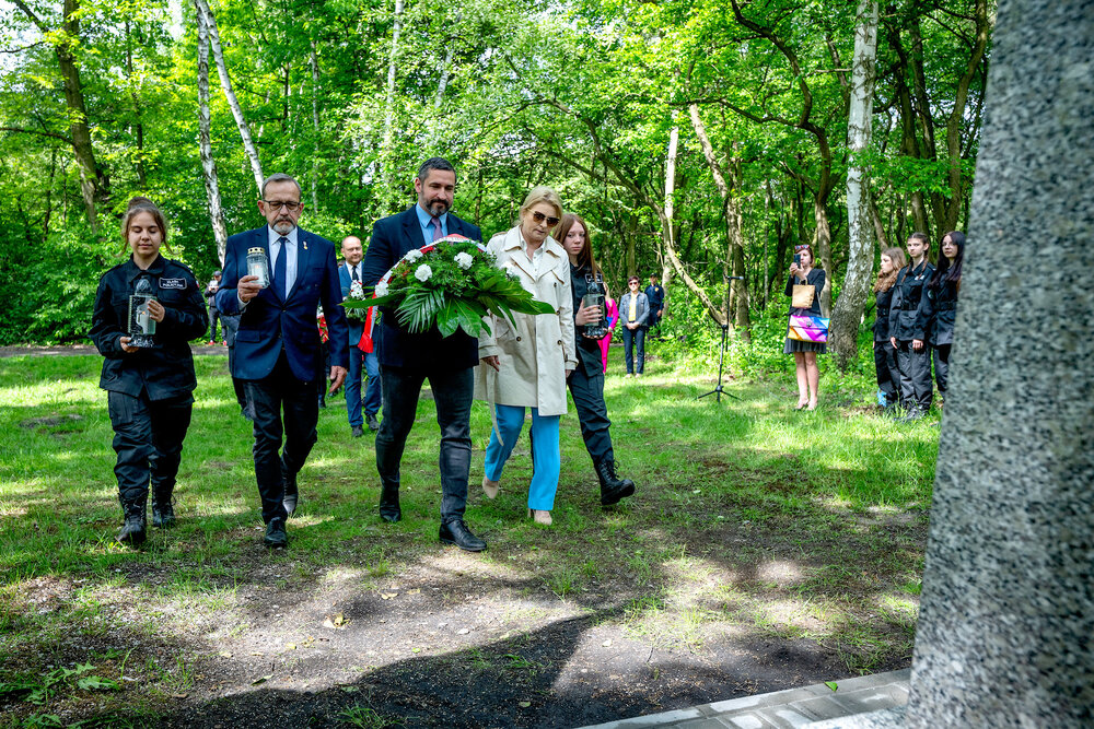 Uroczyste odsłonięcie pomnika upamiętniającego poległych w walce o wolność Śląska - Mysłowice, 10 maja 2024. Fot.: IPN K. Łojko