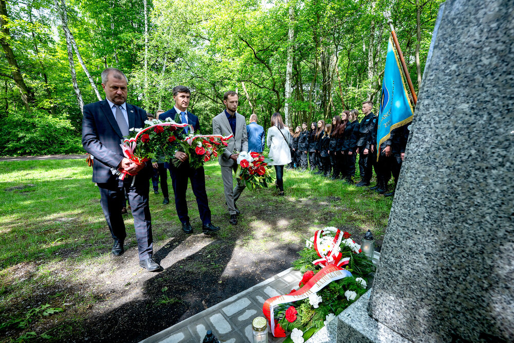 Uroczyste odsłonięcie pomnika upamiętniającego poległych w walce o wolność Śląska - Mysłowice, 10 maja 2024. Fot.: IPN K. Łojko