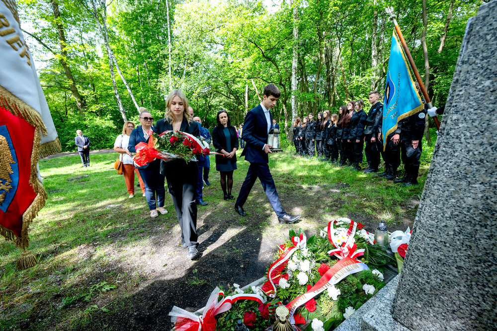 Uroczyste odsłonięcie pomnika upamiętniającego poległych w walce o wolność Śląska - Mysłowice, 10 maja 2024. Fot.: IPN K. Łojko