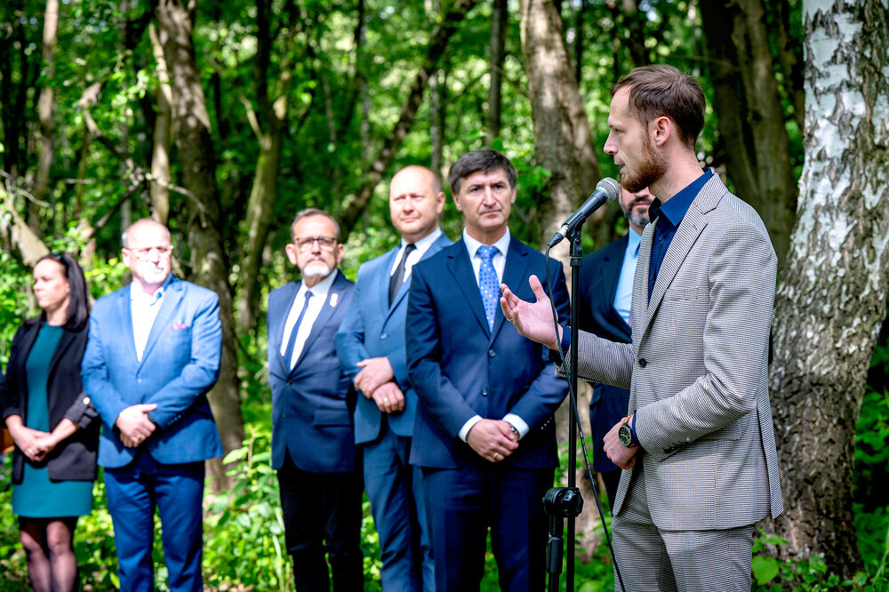 Uroczyste odsłonięcie pomnika upamiętniającego poległych w walce o wolność Śląska - Mysłowice, 10 maja 2024. Fot.: IPN K. Łojko