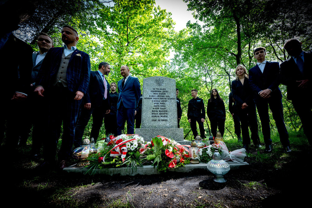 Uroczyste odsłonięcie pomnika upamiętniającego poległych w walce o wolność Śląska - Mysłowice, 10 maja 2024. Fot.: IPN K. Łojko