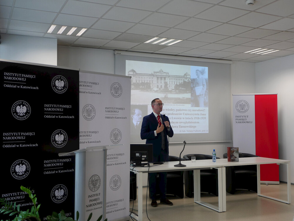 Spotkanie wokół książki Szekspir i Polska. Życie Władysława Tarnawskiego (1885–1951) z udziałem autora dr hab. Tomasza Pudłockiego, prof. UJ – Katowice, 17 maja 2024. Fot.: IPN