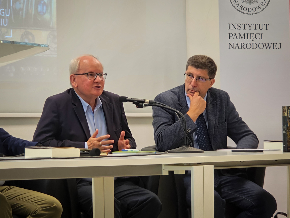 Spotkanie wokół książki „W dialogu i zwarciu. Stolica Apostolska wobec sowieckiego komunizmu 1917-1991" z udziałem jego autora, dr. Andrzeja Grajewskiego - Katowice, 23 maja 2024. Fot.: IPN