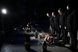 Wizyta Prezesa IPN na grobie Jana Stawisińskiego w Koszalinie / Fot. S. Kasper (IPN)